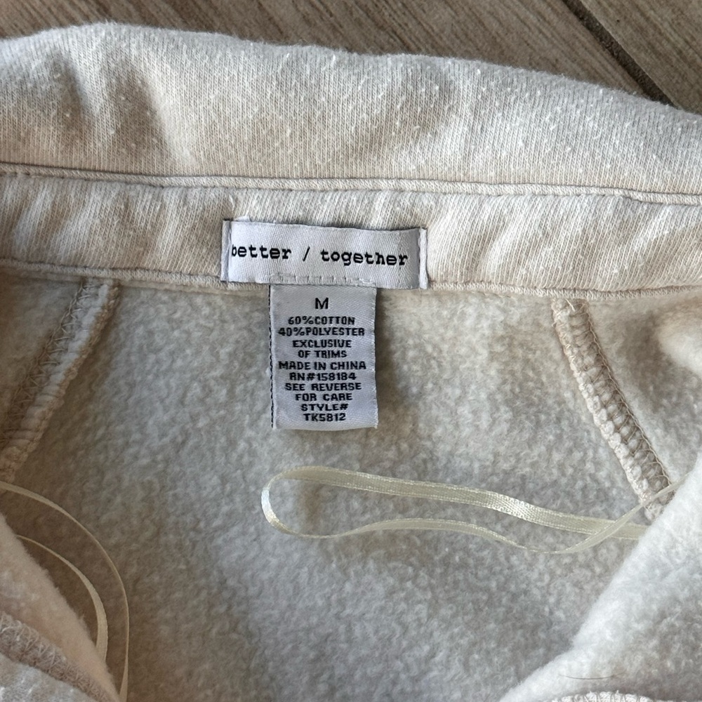 Cream Collared Better Together Pullover Sweatshirt - image 2